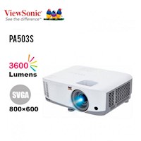 proyector multimedia Viewsonic PA503s SVGA 3600 lúmenes 2 VGA 1 HDMI blanco